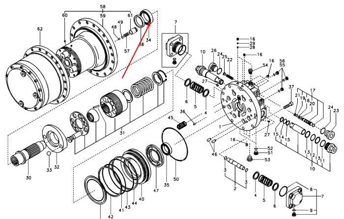 Роликовий підшипник VOLVO EC140B SA8230-33980