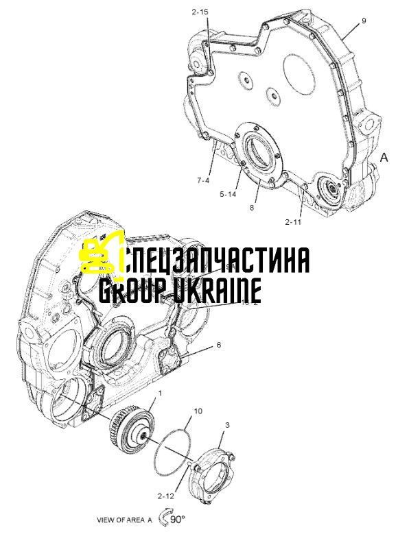 226-4755 Сальник коленвала передній Cat 1694166 2264755