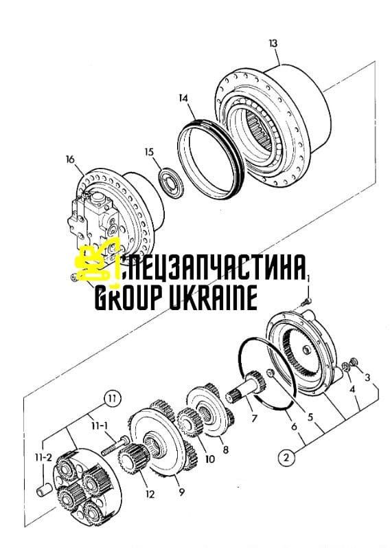 05/903823 Сонячна шестерня редуктора ходу JCB JS110-190