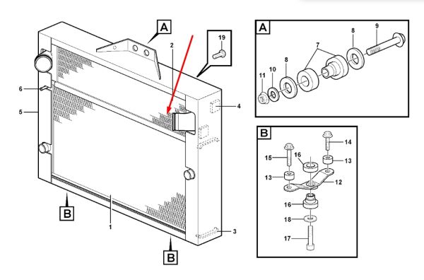 Volvo VOE11110692 Інтеркулер для L150E, L150F, L180E