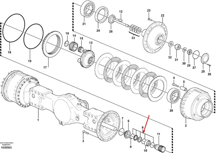 Сальник бортового редуктора 11143271 Volvo A35, A40 даукон, ущільнення