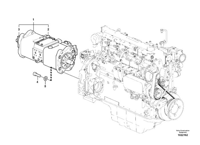 Volvo VOE14531300 Насос гідравлічний у зборі без PTO Kawasaki