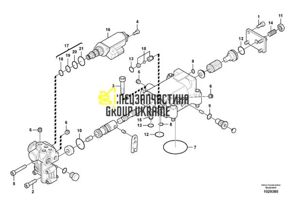 Регулятор гидравлического насоса Kawasaki VOE14609380 Handok