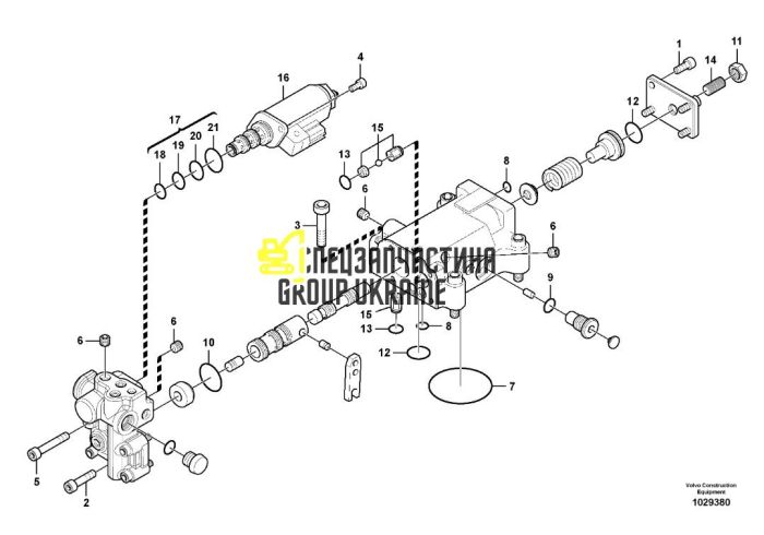 Регулятор гідравлічного насосу Kawasaki VOE14609380 Handok