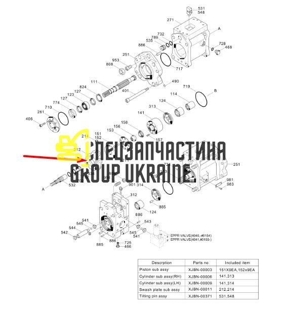 Поворотна плита та супорт Kawasaki K5V200 29238936908