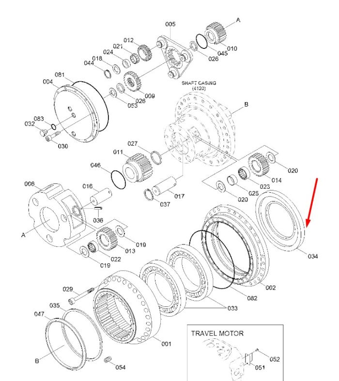 Сальник бортового редуктора XKAH-01012 Hyundai R360LC7, R370LC7 даукон, ущільнення