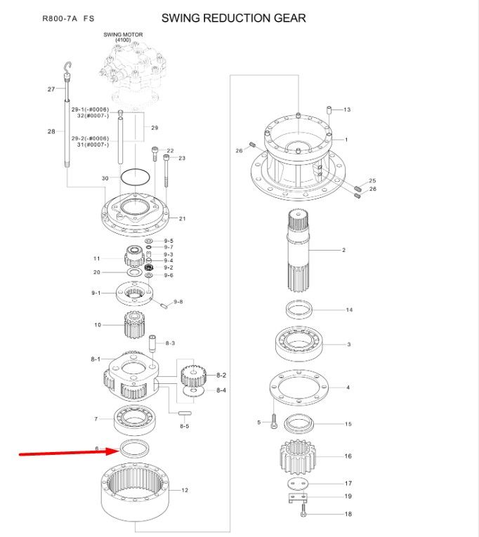 XKAQ-00149 Сальник редуктора повороту Hyundai R300, R330