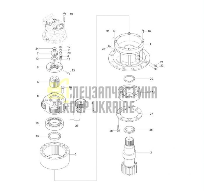 XKAQ-00272 Водило у зборі Hyundai R140LC-7, R160LC