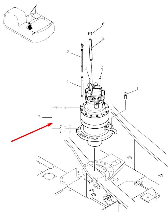 YN15V00036F1 Гідравлічний поворотний двигун Kobelco 200-8, SK210D-8