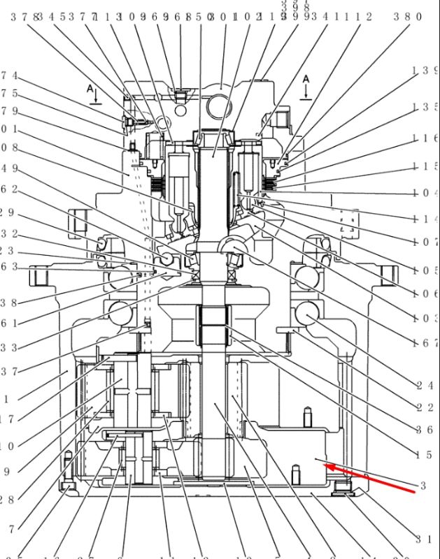 YN15V00037S003 Планетарна шестерня, що несе Kobelco SK200-8, SK210LC-8