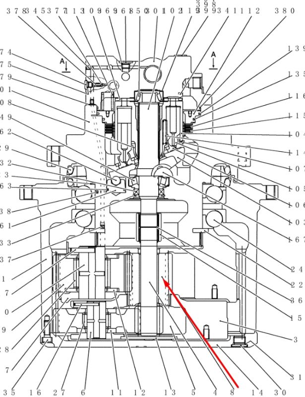 YN15V00037S008 Сонячна шестерня Kobelco SK170-9, SK210DLC-8