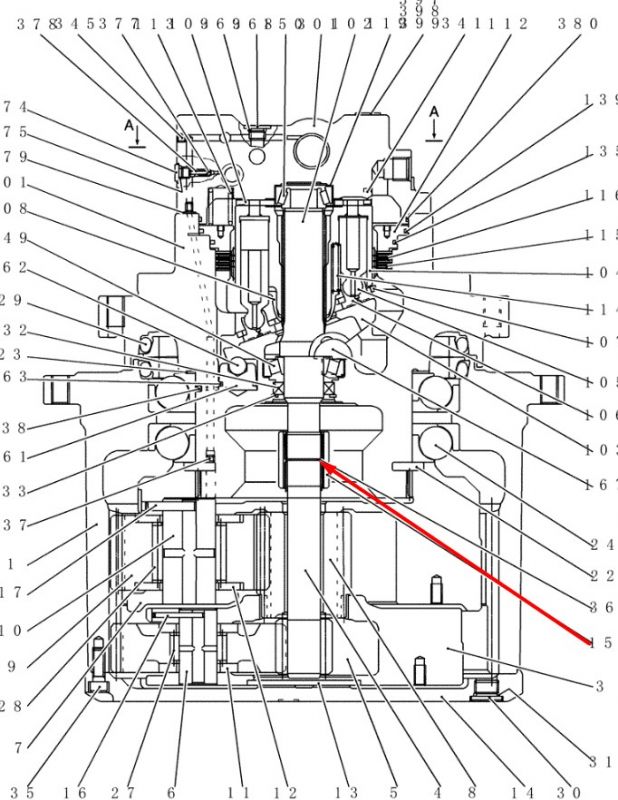 YN15V00037S015 Сполучна втулка Kobelco SK200-8, E215B