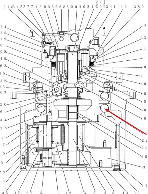 YN15V00037S024 Підшипник редуктора ходу Kobelco SK170-9, SK210DLC-8