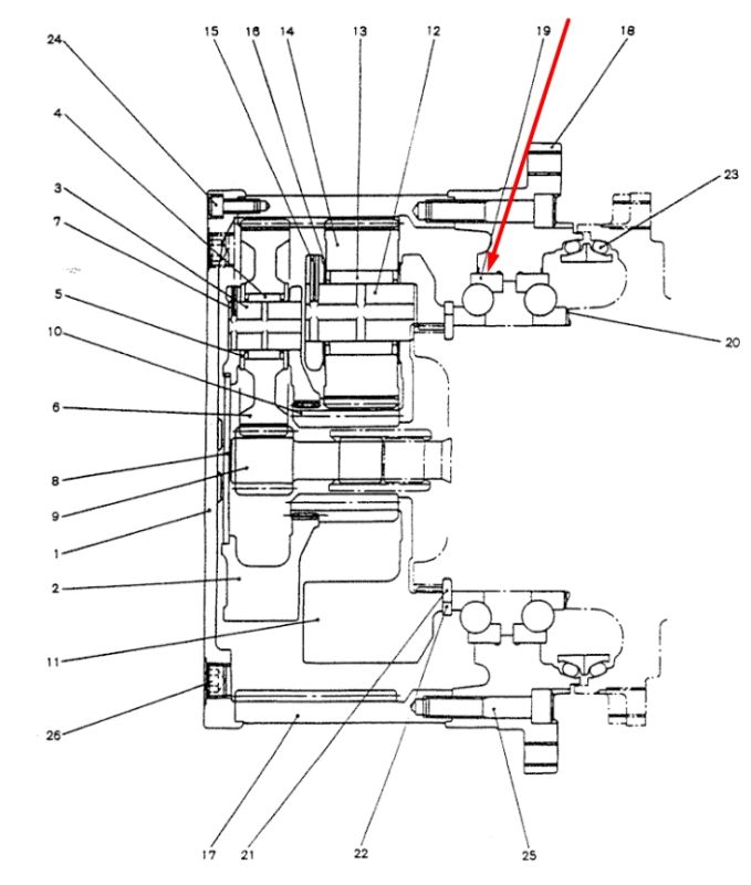 Головний підшипник YN53D00004S019 для спецтехніки KOBELCO SK210