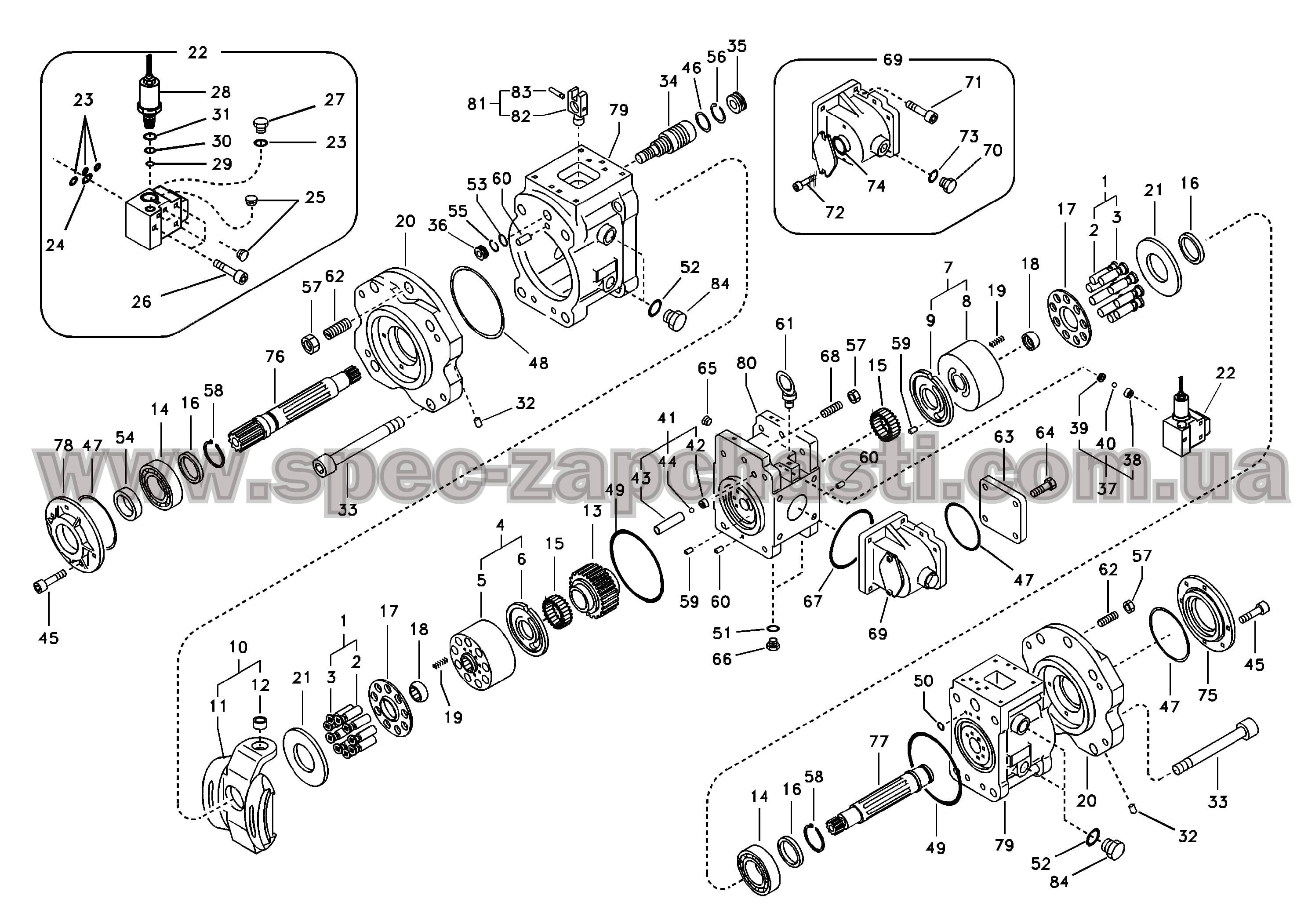 Розподільча шайба R Kawasaki K3V112 права