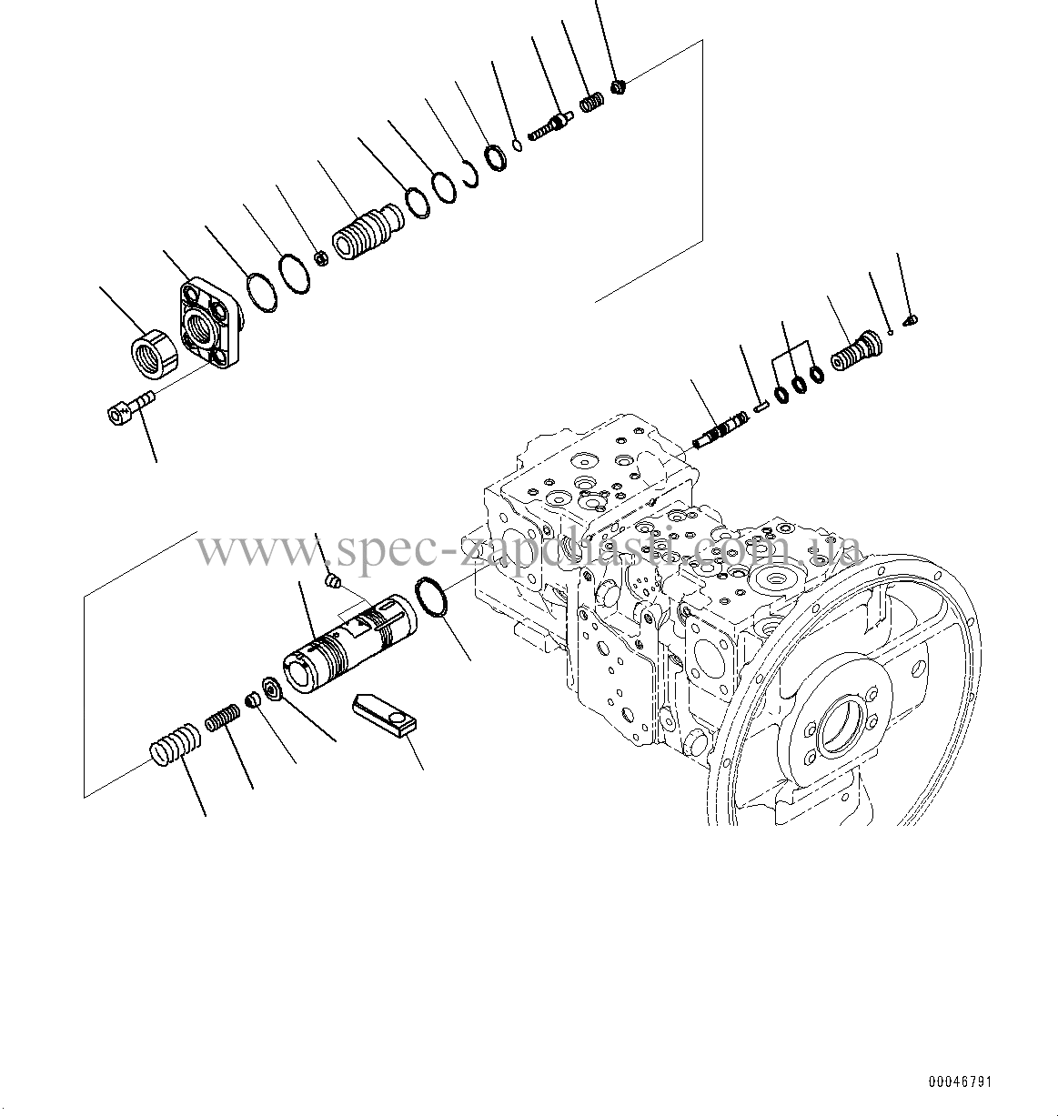 Насос гідравлічний у зборі з фланцем Kawasaki K3V112DTK PC200-7 PC200-8 HPV95A 708-2L-00423 708-2L-00300 708-2L-00500