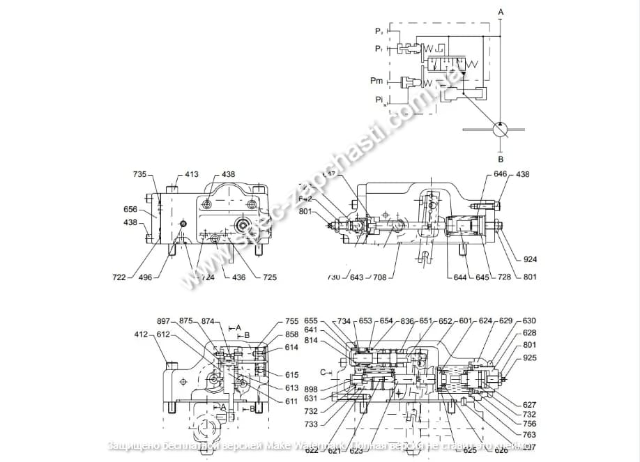 РЕМОНТ ГІДРАВЛІЧНОГО НАСОСУ Kawasaki K3V K5V