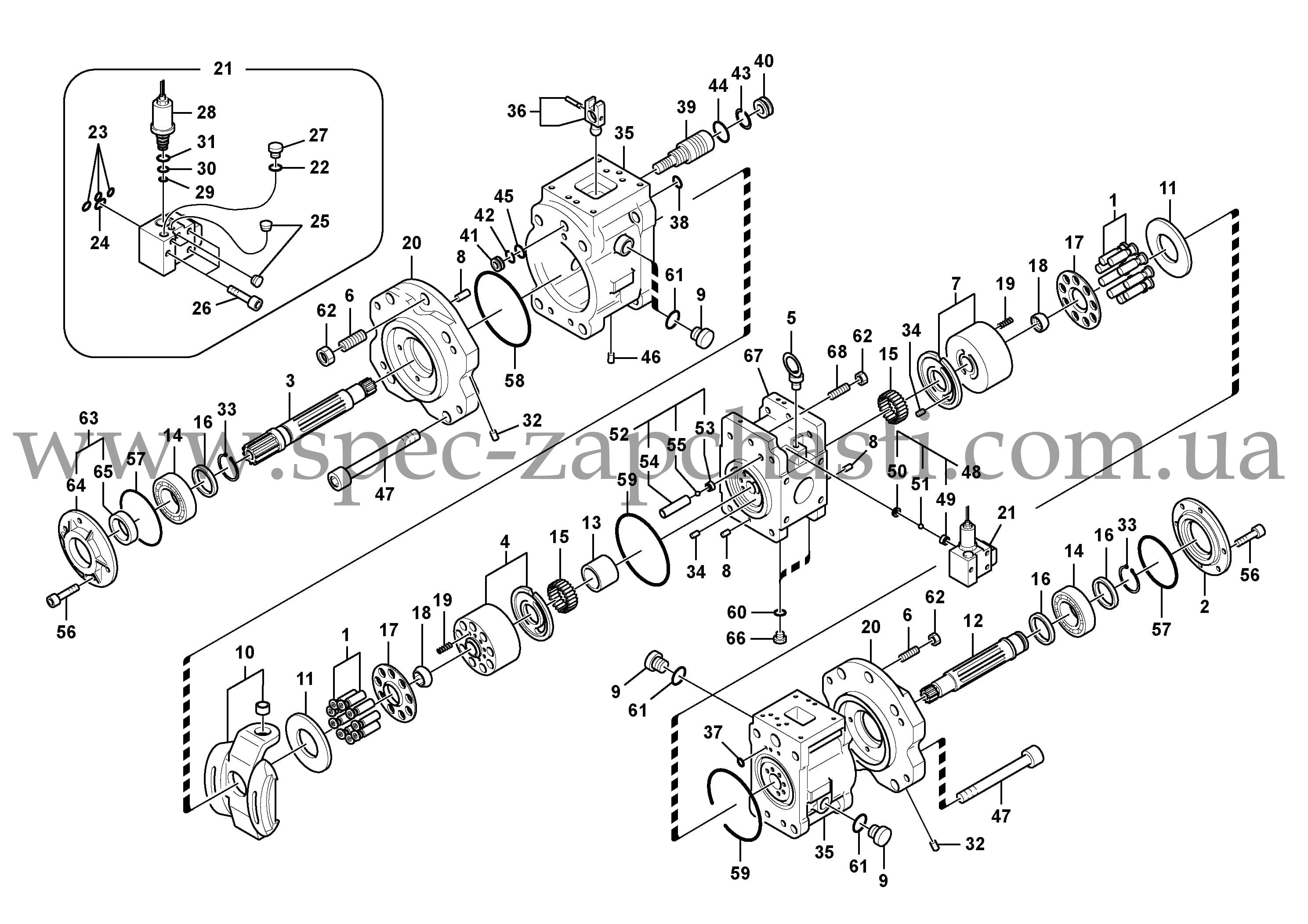 Головний насос Kawasaki K3V180DTP-151R-9N05-AHV Volvo VOE 14531412 EC360B EC330B EC360B EC330B