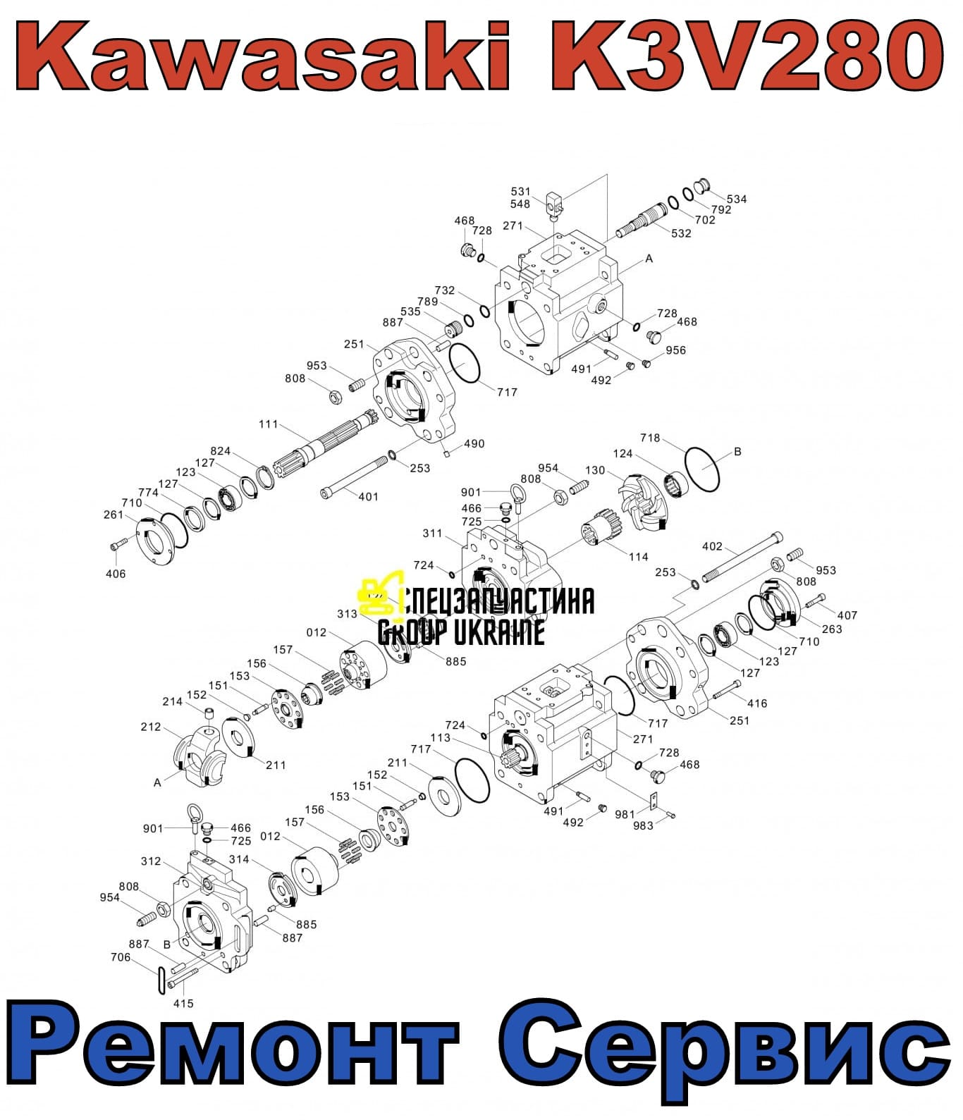 Оригінальна Запасна частина Kawasaki: 2953802351 200-3280 VOE14535162 111601-00161 0682307 XJBN-01143 Handok
