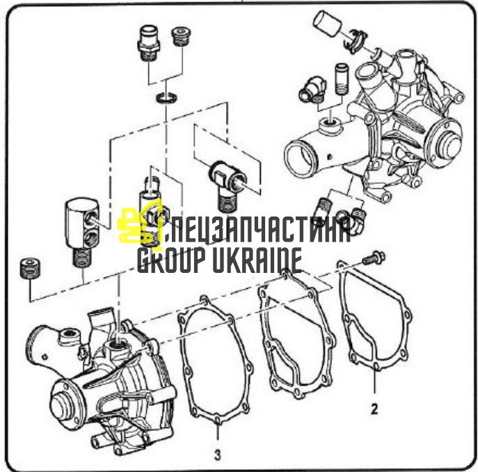 15202107F Водяний насос VM Motori VM24C, VM77B, D703TE2