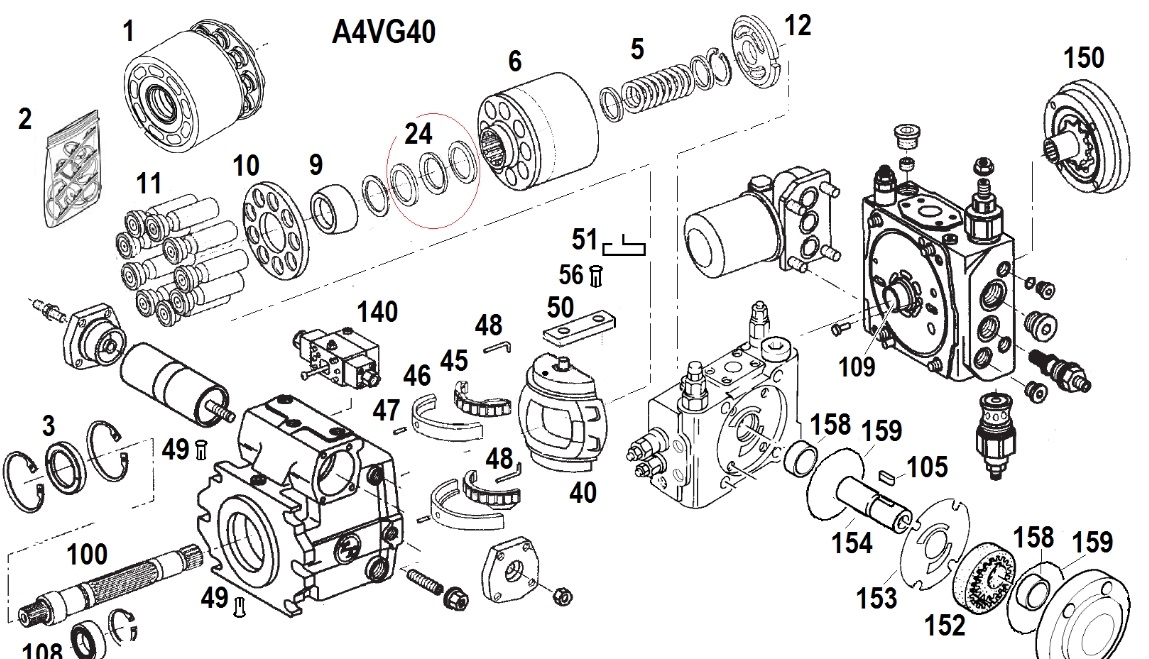 Ремонт, діагностика, налагодження гідронасосу Bosch RexRoth A4VG40