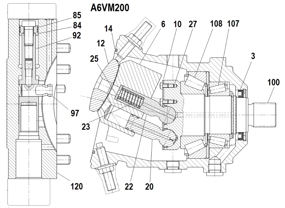 Ремонт, діагностика, налагодження гідронасосу Bosch RexRoth A6VM200