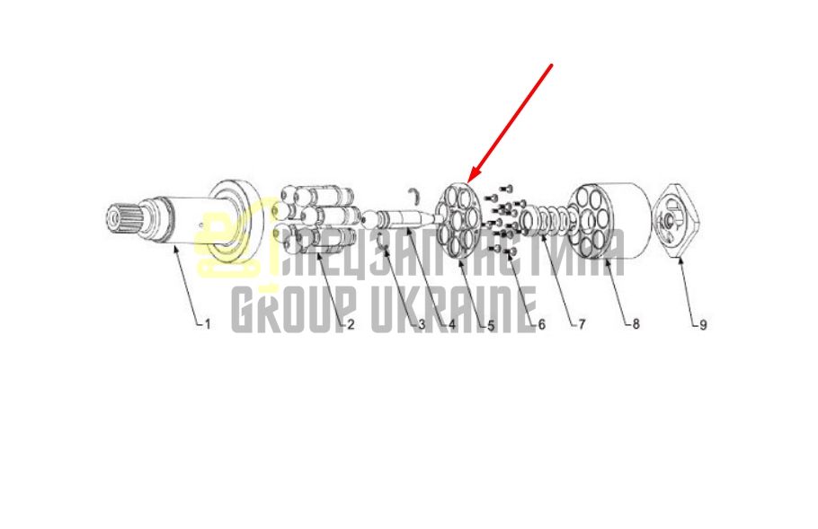 Bosch Rexroth R902072551 Пластина притискна для A6VM55