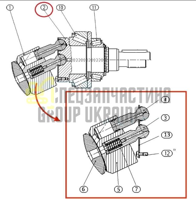 Rexroth R909921603 Вал гідромотора для A6VM140