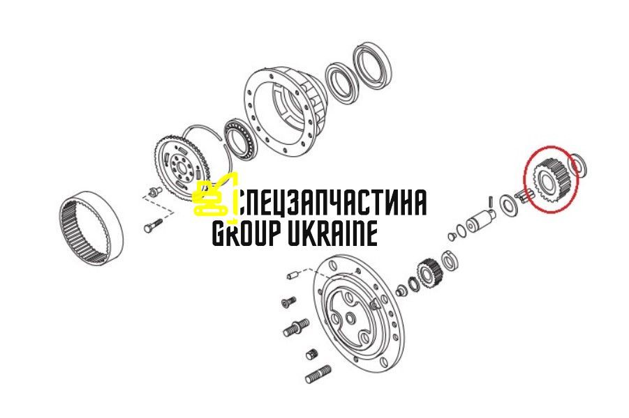 03215360 (115643, 3475594M1, 3215360, 83952541, 968080, CA0115643) Сателіт Caterpillar, Carraro Z=15