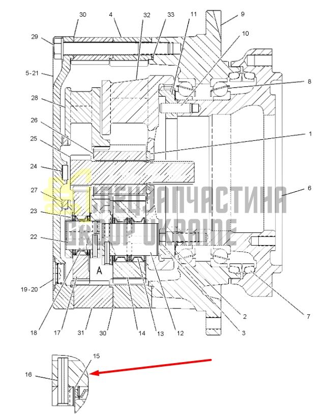 094-0616 Підшипник роликовий Caterpillar 315C, 320D, 323C
