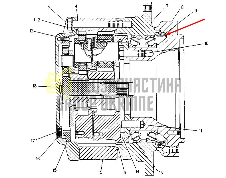 Caterpillar 1022403 Подвійне конусне ущільнення для 330