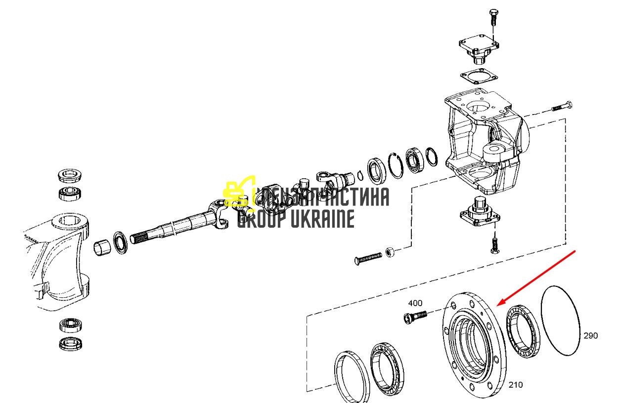 110-0884 (4475308037, L110642, 04433892) Колонка / концентратор Caterpillar 426, 436, ZF