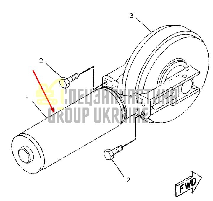 Caterpillar 1156365 Натягувач гусениці для 330, 345