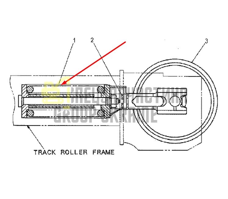 Caterpillar 1156423 Натягувач гусениці для 318B, 320B