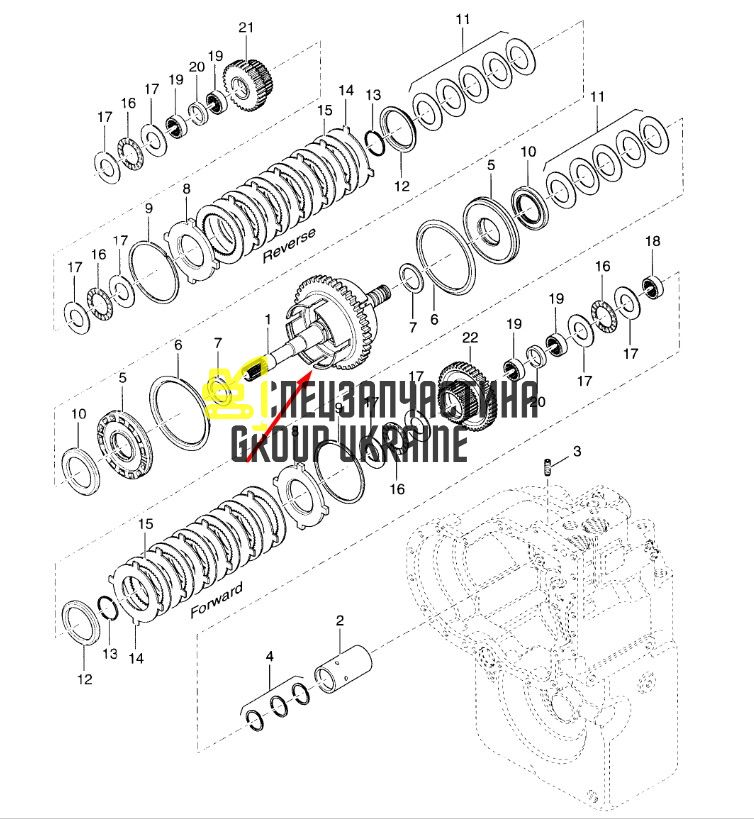 1217439 Вал КПП Caterpillar TH83