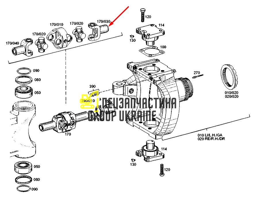 1217648 (0501208095) Фланець півосі Caterpillar, ZF