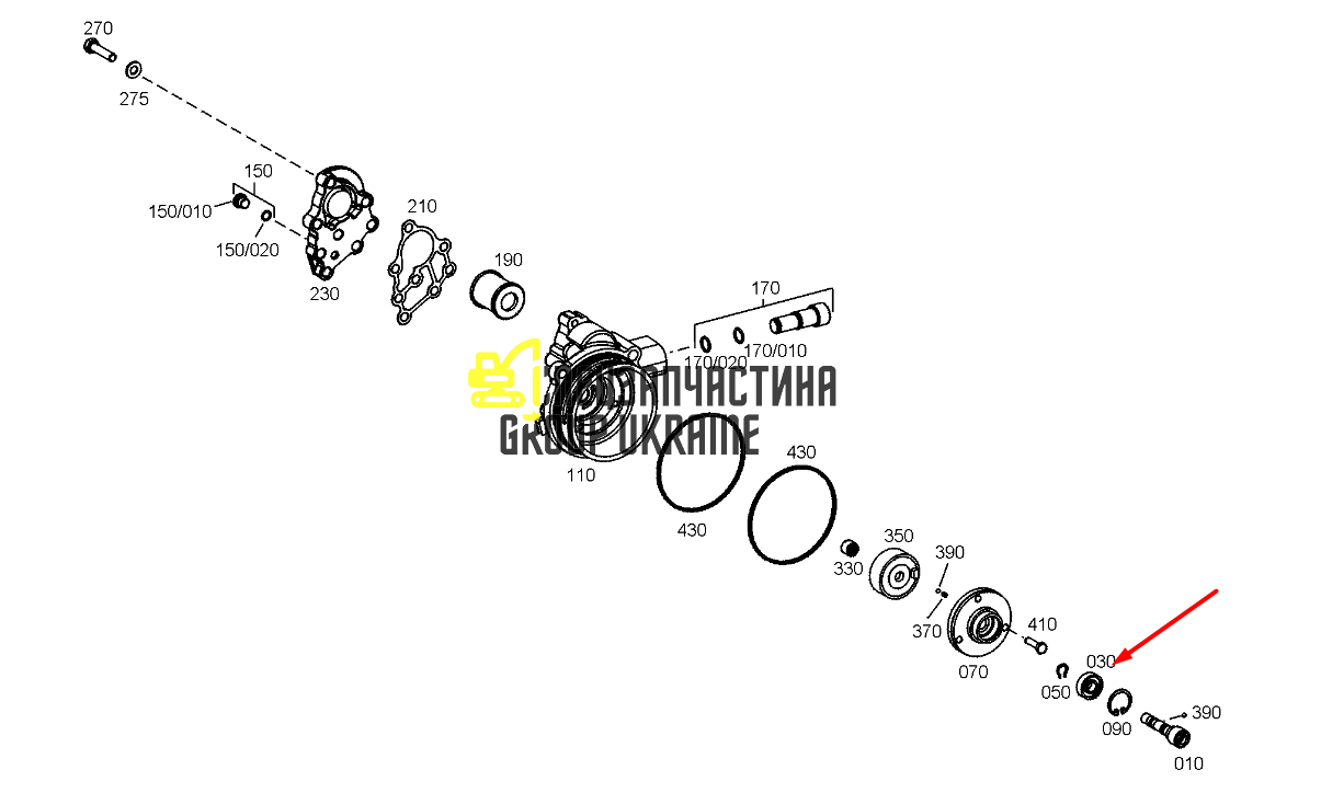 1218088 (0750116083) Кульковий підшипник Caterpillar, ZF