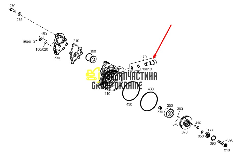 1218102 (4143242010) Клапан обмеження тиску Caterpillar, ZF