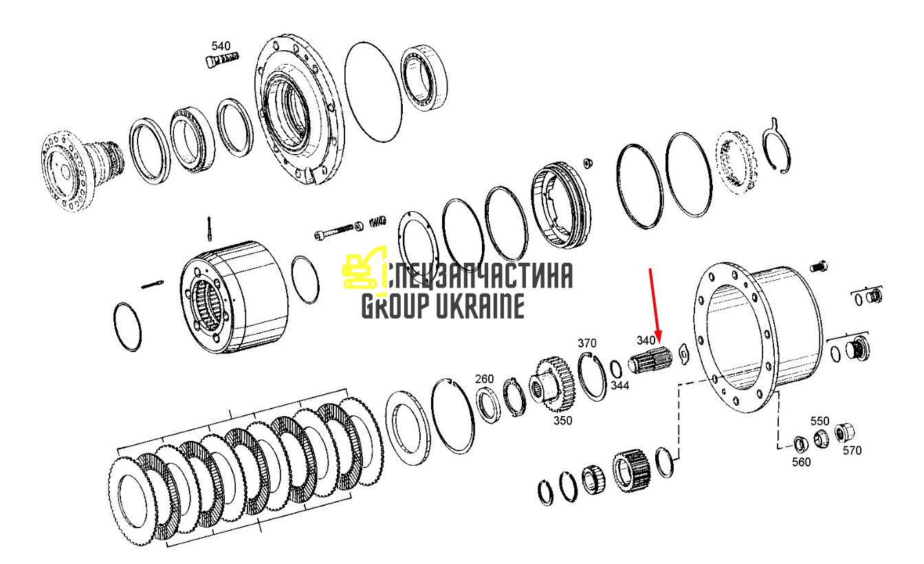 121-8141 Сонячна шестерня Caterpillar M318
