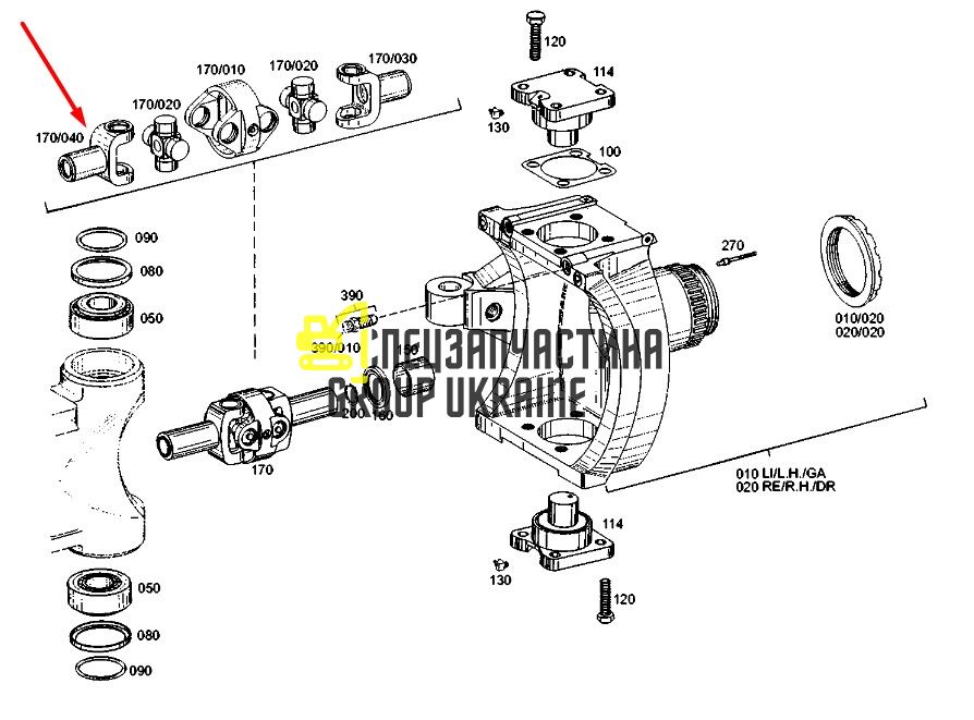 1217647 (0501208096) Фланець півосі Caterpillar, ZF