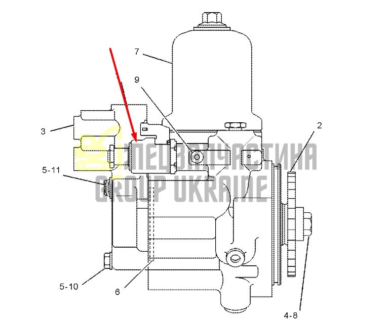 Caterpillar 1225053 Датчик контролю упорскування палива D5, D6