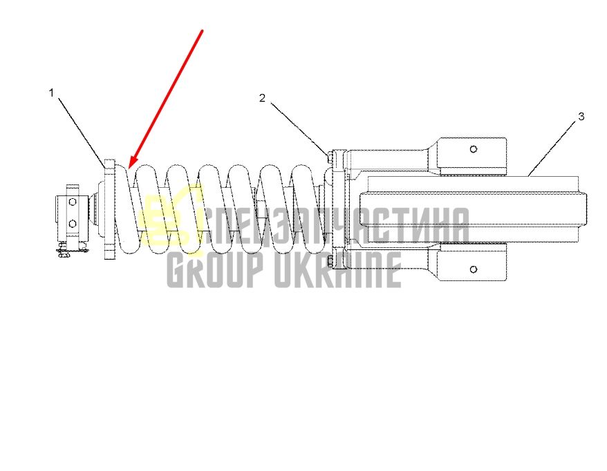 Caterpillar 1309288 Натягувач гусениці для 307, 308
