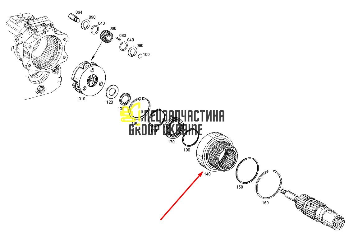 1324296 (4143315059) Шестерня коронна Caterpillar, ZF