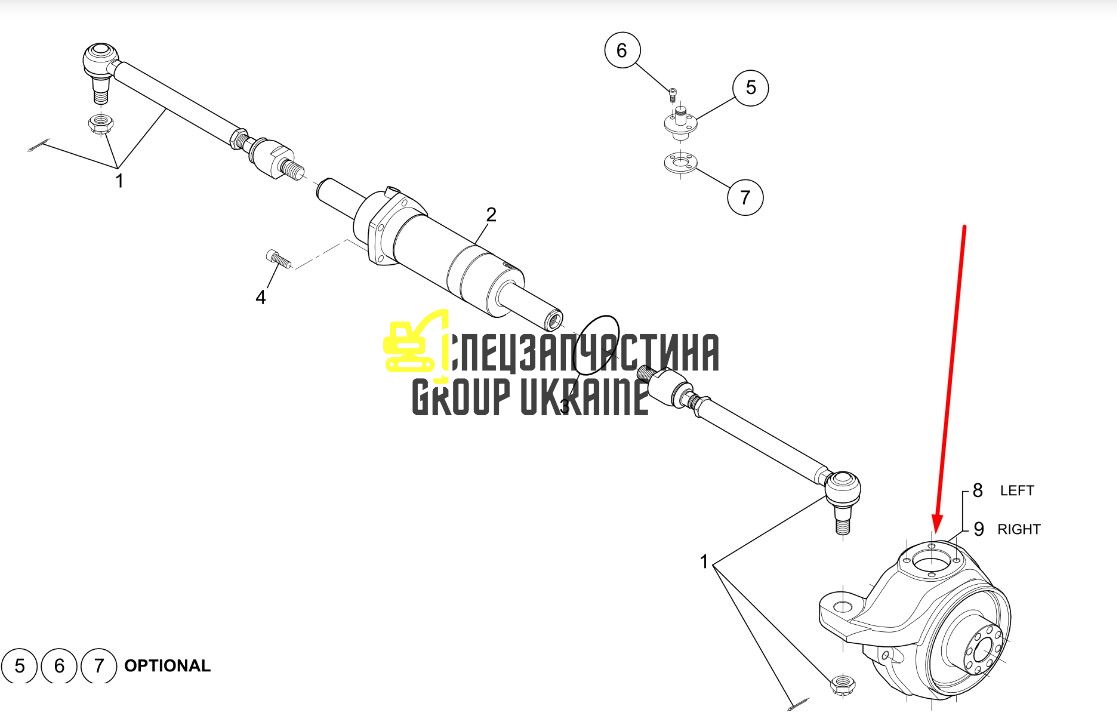 134-3362 (279.06.003.09) Поворотний кулак Caterpillar TH62