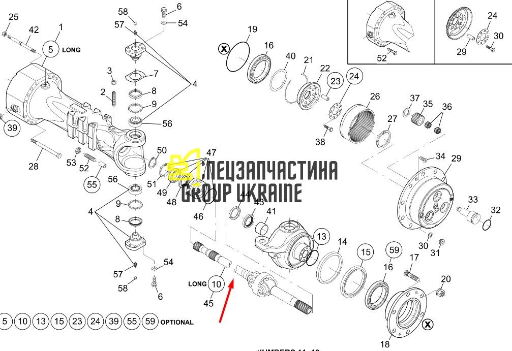 1398889 Напіввісь Caterpillar TH62