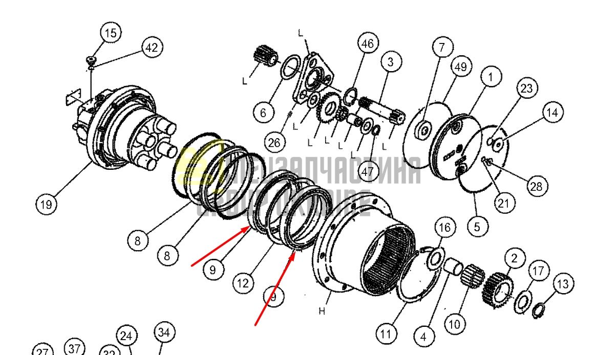 Радіальний підшипник редуктора 140-5583 для Caterpillar 302.5C
