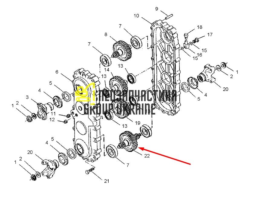1450873 Вал шестерні Caterpillar TH83