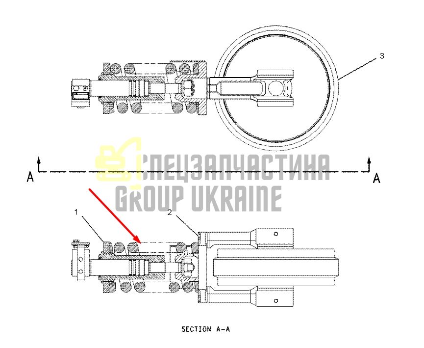 Caterpillar 1452974 Натягувач гусениці для 315, 317, 318