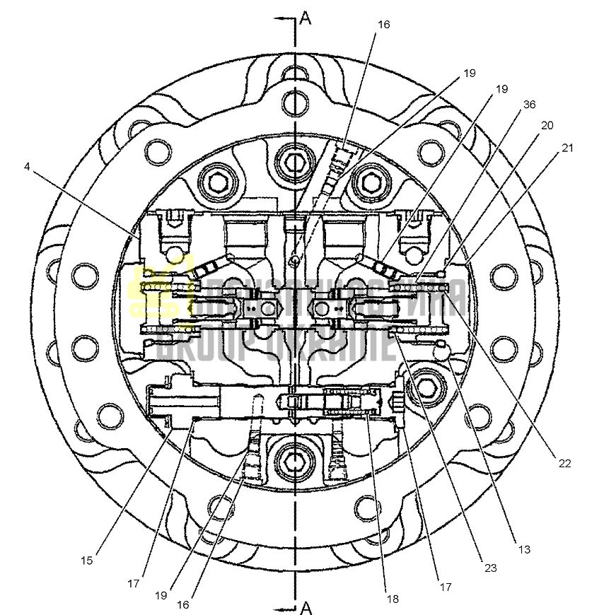 040060A / RG20173180 Travel motor shaft Yanmar B25V, Kubota U20-3, U25-3, Kubota KX61-2, Neuson 2003