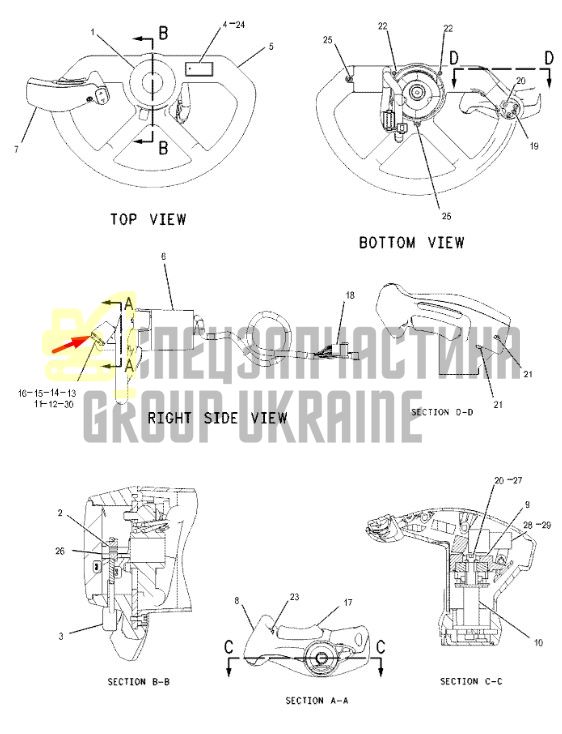 152-2794 Вісь (кермо) Caterpillar 966